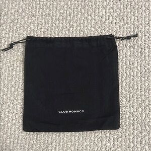 Club Monaco Black Drawstring Pouch
